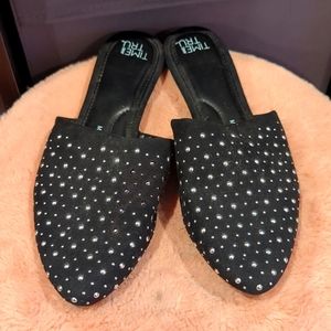 TimeandTru Flats Mules Slip-ons Size 7 Black